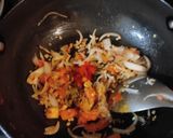 A picture of step 5 of Kundru peanut masala with roti (dinner sabji).