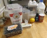 A picture of step 1 of Blueberry Upside Down Cake.