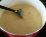 A picture of step 4 of Moong dal Halwa.