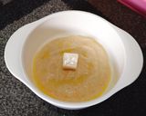 Foto langkah ke 4 dari resep Bubur Ayam Tempe (MPASI 6 bulan pertama hari ke 1 dan 2).