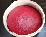 A picture of step 3 of Red Velvet Cake With Whipped Cream frosting.