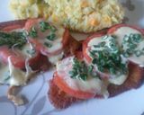 Foto del paso 3 de la receta: Suprema de pollo napo, con verdeo y puré mixto rústico