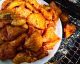 Hình bước làm 5 của món Vú bò ướp sa tế nướng than