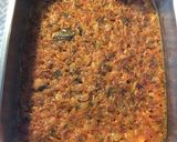 A picture of step 7 of Fasolia gigantes (oven roasted Lima beans)🇬🇷.