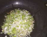 A picture of step 2 of Green Pav Bhaji.