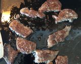 A picture of step 1 of Gyro feta omelette tortilla.