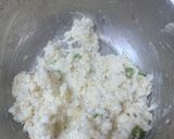 A picture of step 2 of Sabudana Wada in appe pan.