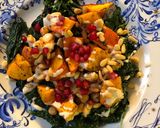 A picture of step 6 of Roasted squash and chickpeas with tahini sauce - vegan.
