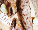 A picture of step 4 of Paratha roll without kneading dough.