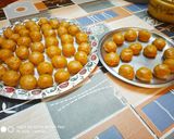 A picture of step 3 of Besan Laddu.