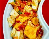 Foto langkah ke 3 dari resep Telor dadar&tahu(saos spageti bolognaise).