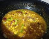 A picture of step 4 of Mango Sauce sweet corn 😋😋 spaghetti 😋😋😋.