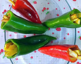 Foto del paso 7 de la receta: Pimientos asados rellenos de patatas fritas y huevos fritos