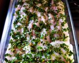 Foto del paso 3 de la receta: Pescado al horno, con papas y cebollas