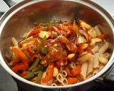 Foto del paso 8 de la receta: Plumas integrales con verduras a la soja y almendras