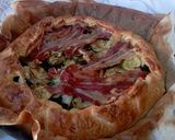 Foto del passaggio 2 della ricetta Pizza rustica zucchine,spinaci, mozzarella e bacon