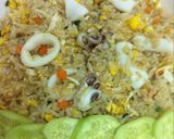รูปขั้นตอนการทำที่ 6 ของ ข้าวผัดหมึก