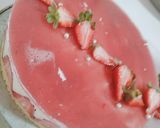 صورة لخطوة 15 من وصفة الفريزي🍓 كيكة الفراولة الرائعة 🤤