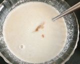 A picture of step 2 of Ghee Residue Cake with Melon Orange Compote.