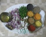 A picture of step 1 of Onion subzi.