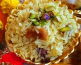 A picture of step 4 of Sweet Saffron Rice (Meethe Kesariya Chawal).