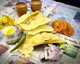 A picture of step 13 of Fafda jalebi.