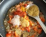 A picture of step 1 of Punjabi thali (Chana mansala & More).