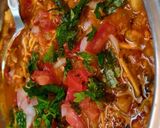 A picture of step 11 of Matki misal.