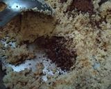 A picture of step 3 of Chocolate Sooji Halwa.