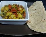 Aaloo mater gajer ki sabzi#desimeal recipe step 4 photo