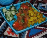 A picture of step 13 of Persian lamb kidneys with tomato sauce.