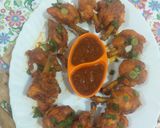 A picture of step 7 of Lollipops with schezwan sauce.