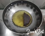 A picture of step 2 of Chocolate Kesari or Chocolate Semolina Halwa.