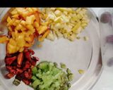 A picture of step 1 of Layered fruit sandesh.