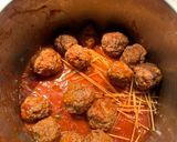 A picture of step 4 of Pressure Cooker Spaghetti and Meatballs.
