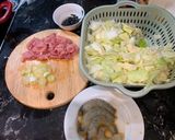 Hình bước làm 1 của món Mỳ tương đen Hàn Quốc 짜장면