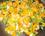 A picture of step 4 of Palak packed veg Maggi masala pulav.