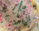 A picture of step 4 of 10 mins Hara lehsan Omelette (green garlic omelette).