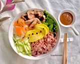 Hình bước làm 2 của món Phở trộn (sốt bơ đậu phộng)