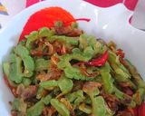 Foto langkah ke 5 dari resep Tumis kering pare + step anti pahit tapi crunchy.