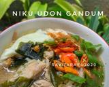 Niku udon gandum langkah memasak 3 foto