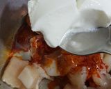 A picture of step 2 of Puff pastry BBQ chicken pizza.
