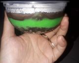 Foto langkah ke 6 dari resep Desert pandan coklat lumer.