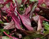 A picture of step 1 of Lal Saag Bhaja/Amaranth.
