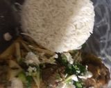 A picture of step 6 of Gobhi gosht.