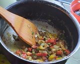 A picture of step 2 of Tortila, lentil samosa.
