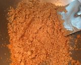 A picture of step 4 of Atta Halwa.