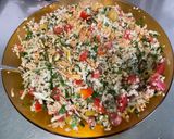 Une image de l'étape 15 de Salade de boulgour aux tomates, courgette, olives, persil et saucisses épicées.