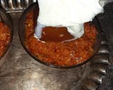 A picture of step 4 of Rabadi Gajar halwa with Gulabjamun.