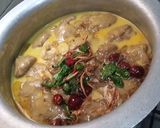 A picture of step 11 of 3 color Pakora Karhi.